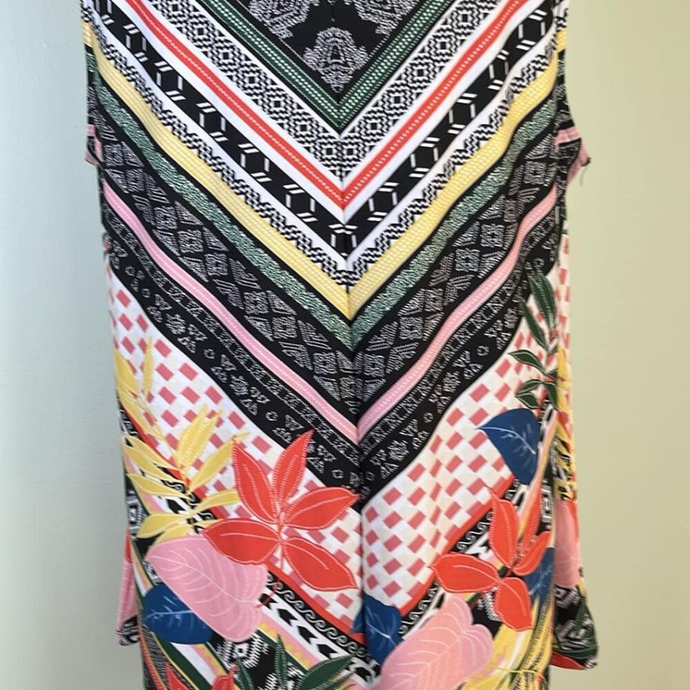 Roz & Ali Woman's XL Sleeveless Multi Color Tank Festival Resortwear Base Layer - Picture 4 of 6